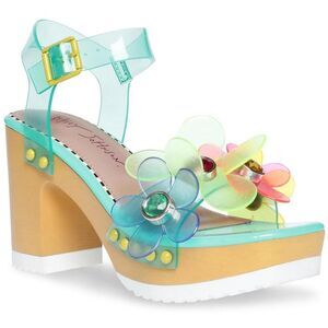 Colorful Floral Platform Sandals